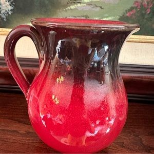 NWOT Beautiful Red and Black Pitcher from Italy